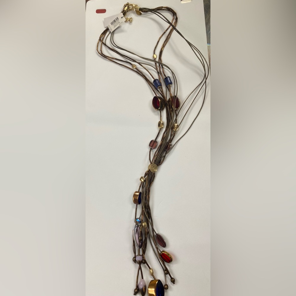 New Chico’s multi tassel Necklace multicolored